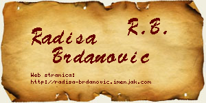 Radiša Brdanović vizit kartica